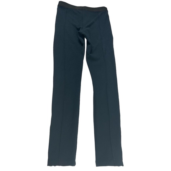 BCBG Maxazria faux leather panel Elastic Waist Pleated Zipper Dark Blue Size XS - Picture 5 of 11